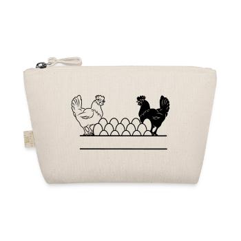 Chicken dark and light monogram - Organic Pouch - nature - Front