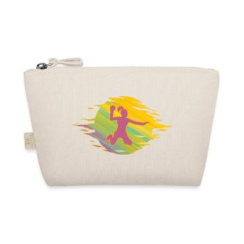 handball handball player jump throw handballgirl - Organic Pouch - nature - Front