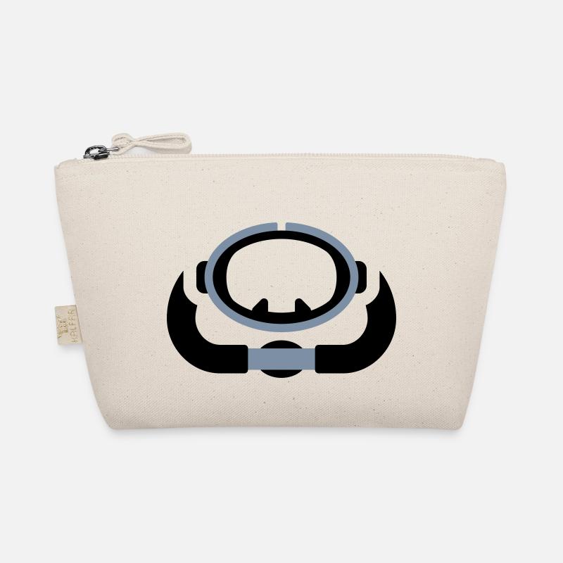 scuba diving retro logo - Bio-Täschchen - Natur