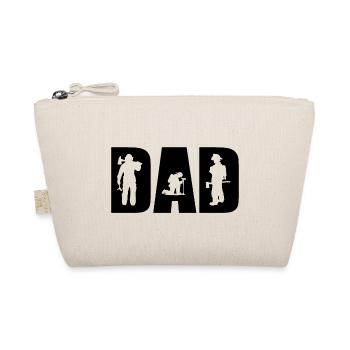 Father Fire Brigade T-Shirt Firefighter Dad - Organic Pouch - nature - Front