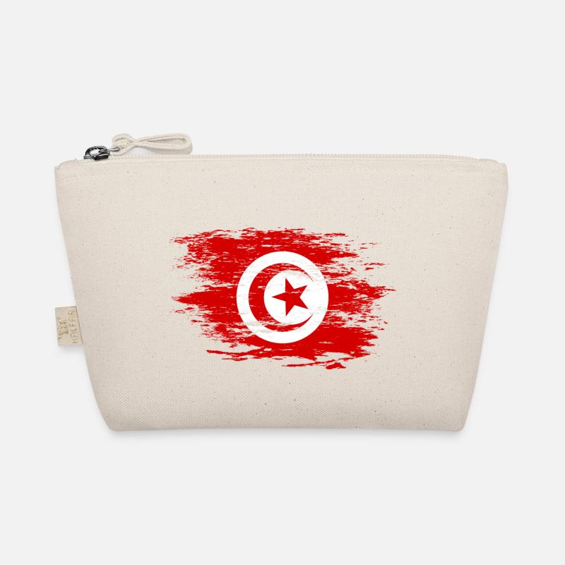 Tunesien Flagge used - Bio-Täschchen - Natur