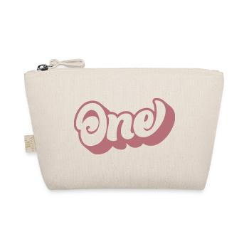 One 1st Birthday For Girls 1 Year Old - Organic Pouch - nature - Front