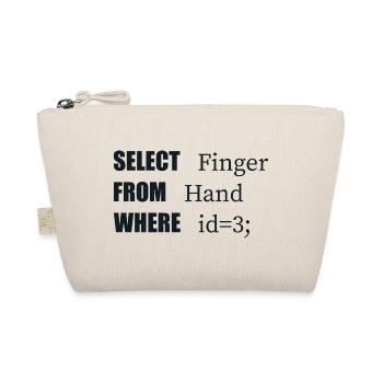Doigt de sélection à la main, code amusant. Langage des codeurs - Trousse biologique - nature - Devant