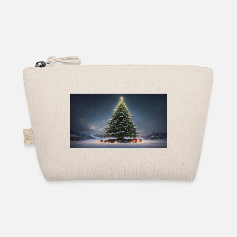 Winterlicher Weihnachtsbaum mit Geschenken - Bio-Täschchen - Natur