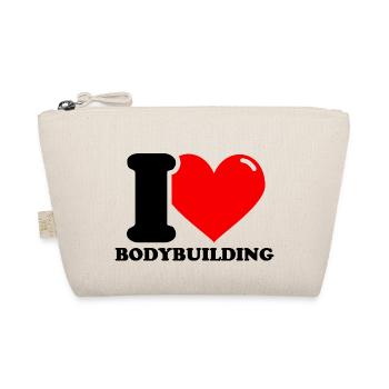 I love bodybuilding - fitness weightlifting desire - Organic Pouch - nature - Front