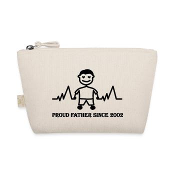 Proud father of a boy since 2002 - Organic Pouch - nature - Front