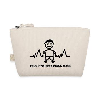 Proud father of a boy since 2022 - Organic Pouch - nature - Front