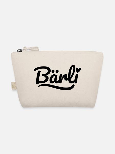 Bärli Schrift Herz - Bio-Täschchen - Natur