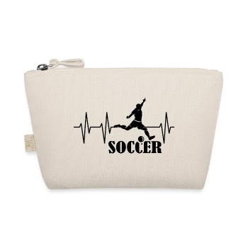 soccer soccer pulse heartbeat soccer - Organic Pouch - nature - Front