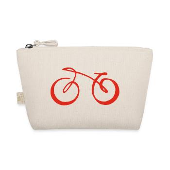 Red Minimalist Bike - Organic Pouch - nature - Front