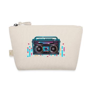 Cassette recorder in bright 80s neon look - Organic Pouch - nature - Front