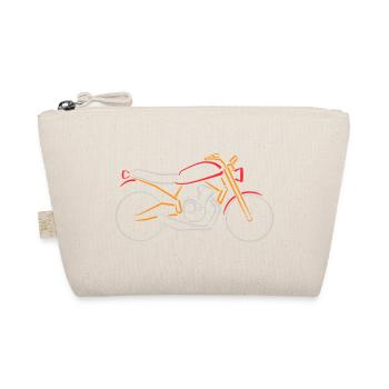 Motorbike Classic Bike Lines Outline multicolored - Organic Pouch - nature - Front