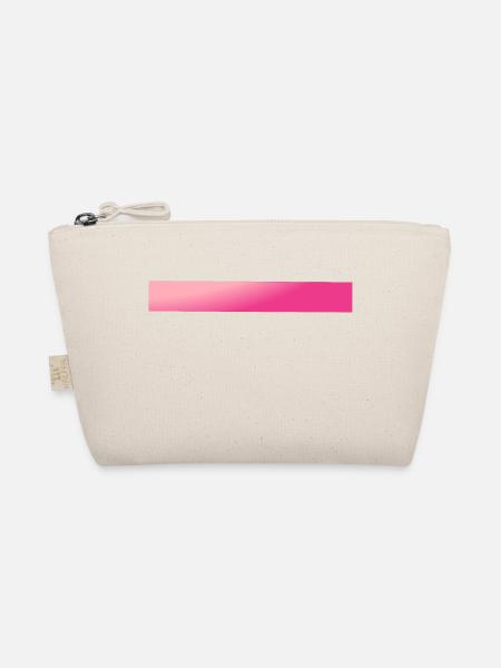Pink-Rosa Farbverlauf Balken - Bio-Täschchen - Natur - Vorne