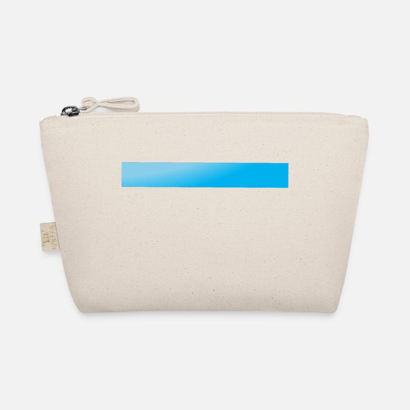 Ice Blue Gradient Bars Organic Pouch