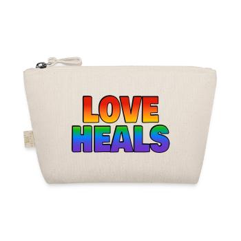 Liebe heilt LGBTQ-Regenbogen - Bio-Täschchen - Natur - Vorne