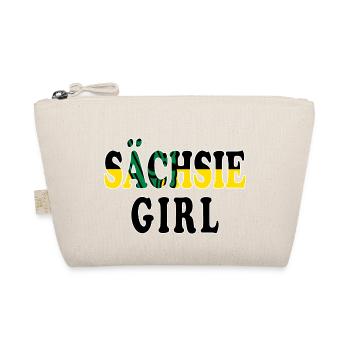 Sächsie Girl - Lustiger Denglish-Spruch - Bio-Täschchen - Natur - Vorne