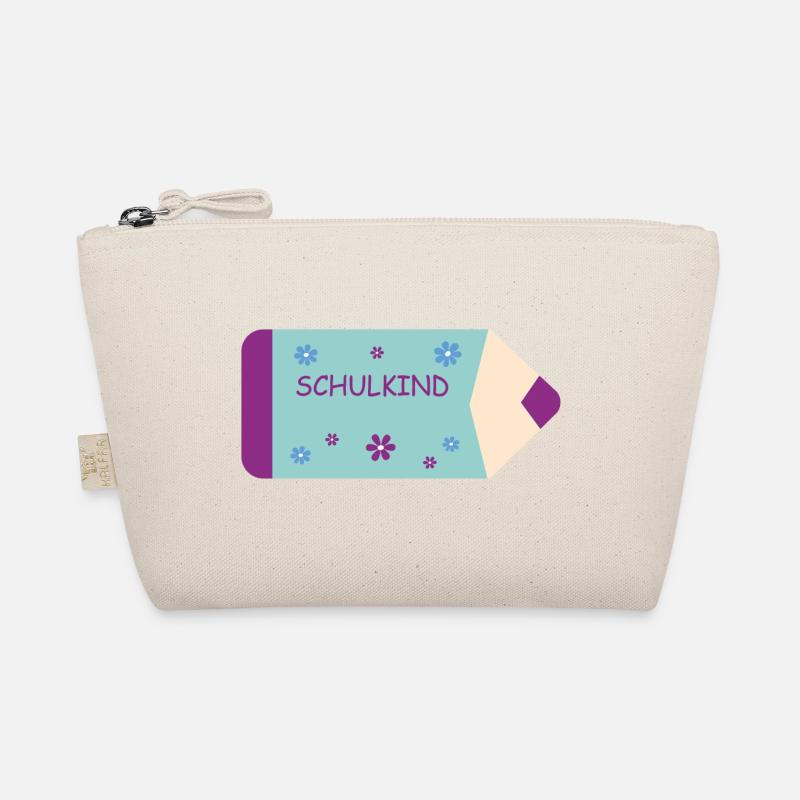 Crayon de couleur - menthe pourpre avec des fleurs - écolier Trousse biologique
