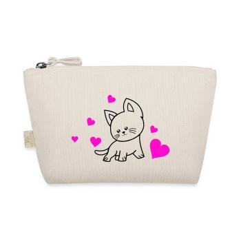 cat love 01 - Bio-Täschchen - Natur - Vorne