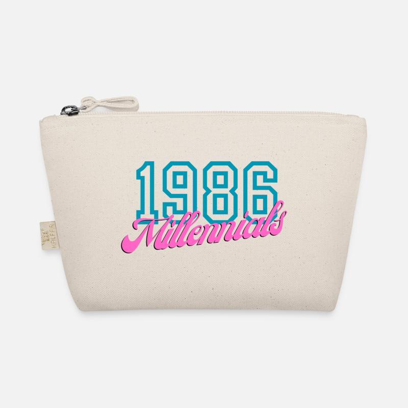 1986 Millennials Retro Numerisches Design Bio-Täschchen
