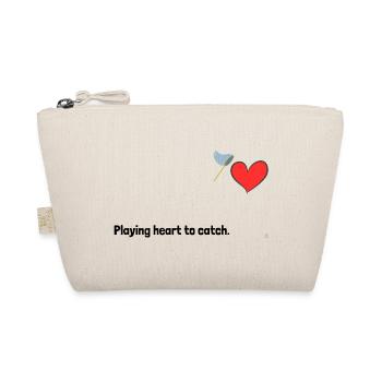 Playing heart to catch. - Organic Pouch - nature - Front