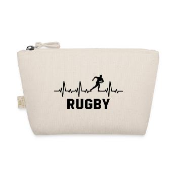 Rugby Rugby Player Heartbeat - Organic Pouch - nature - Front
