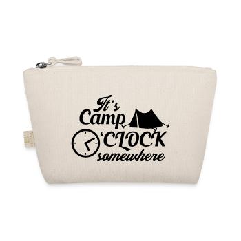 Camping Motorhome Caravan Campfire - Organic Pouch - nature - Front