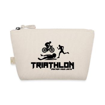 Triathlon Laufen Schwimmen Radfahren - Bio-Täschchen - Natur - Vorne