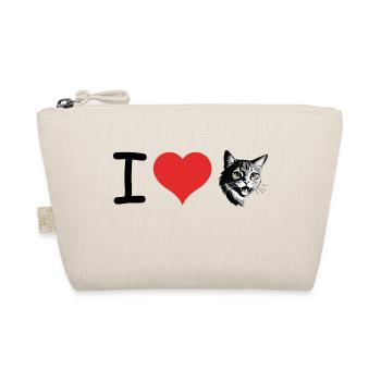 I love Cats - Pet Design - Bio-Täschchen - Natur - Vorne