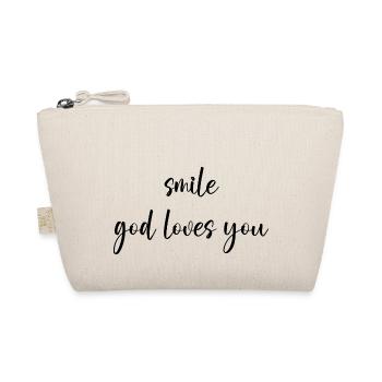 smile god loves you - Bio-Täschchen - Natur - Vorne
