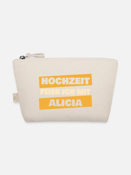 Alicia als JGA - Bio-Täschchen - Natur - Vorne
