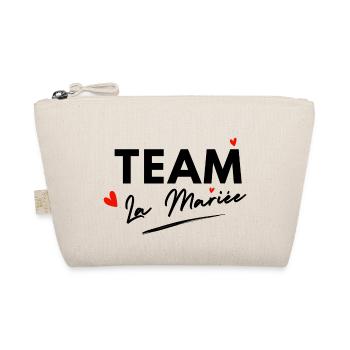 Bride Hearts Team - Bride Gift - Organic Pouch - nature - Front
