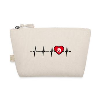 Tunisia Heartbeat Flag Tunisian - Organic Pouch - nature - Front