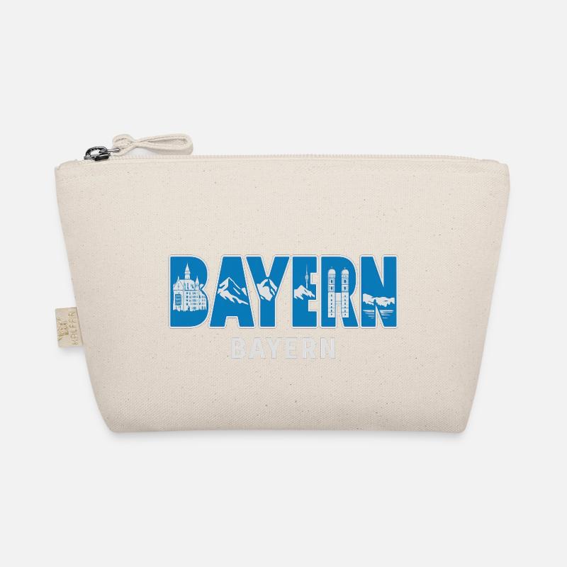 Bayernliebe – Weiß-Blau im Herzen - Bio-Täschchen - Natur