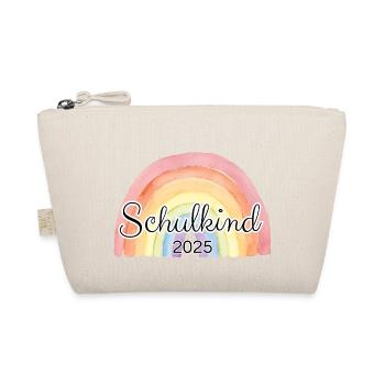 Schulkind Regenbogen bunt - Bio-Täschchen - Natur - Vorne