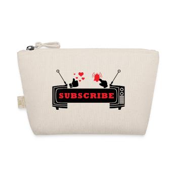 Heart and Bell Subscribe Icon Design - Organic Pouch - nature - Front