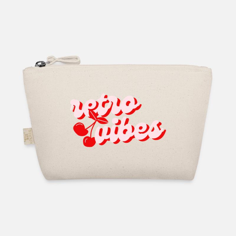 Retro Vibes mit Kirschen – Rot & Verspielt Bio-Täschchen