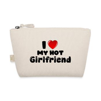 I love my hot Girlfriend - Organic Pouch - nature - Front
