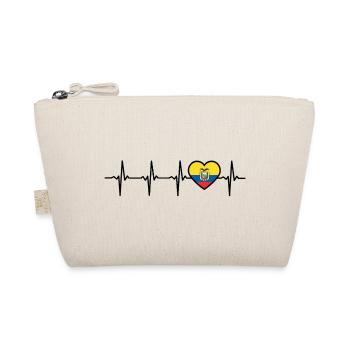 Ecuador Herzschlag Flagge Ecuadorianer - Bio-Täschchen - Natur - Vorne