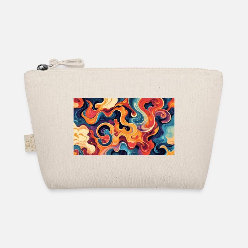 Vibrant Fluid Abstract Artwork Organic Pouch