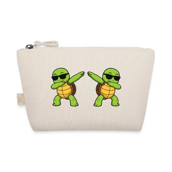 Dab turtle duo with sunglasses - Organic Pouch - nature - Front