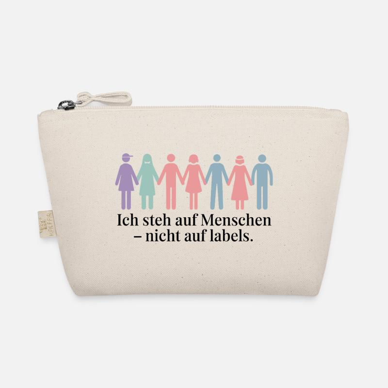 Ich Steh Auf Menschen – Nicht Auf Labels - Bio-Täschchen - Natur
