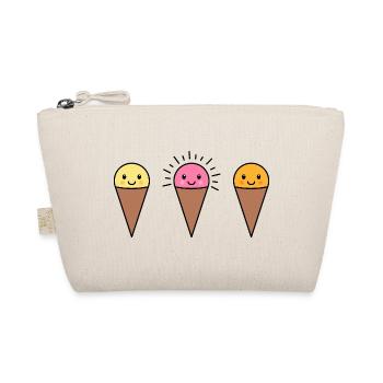Kawaii Eis in der Waffel - Bio-Täschchen - Natur - Vorne