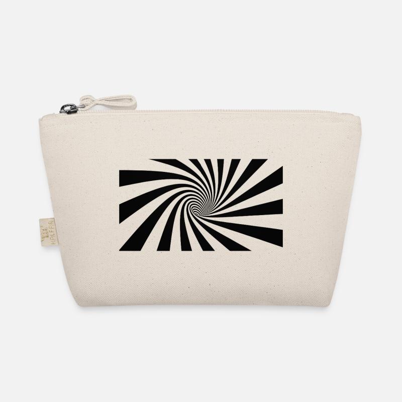 Hypnotische Schwarze Spirale Bio-Täschchen