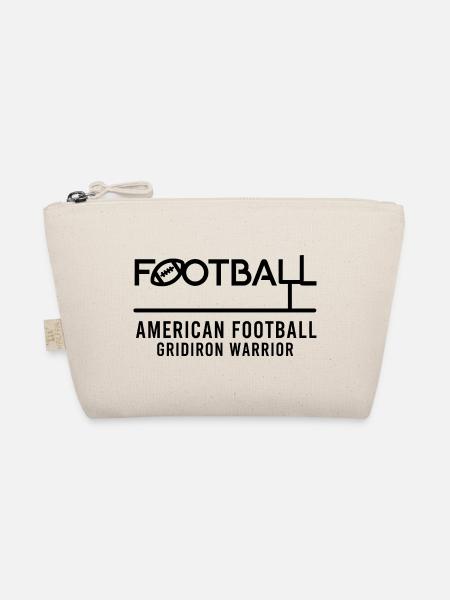 American Football Gridiron Warrior Design - Bio-Täschchen - Natur