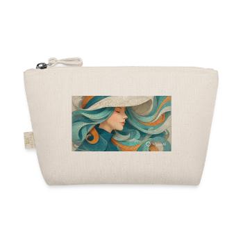 Flowing Color Portrait Turquoise - Organic Pouch - nature - Front