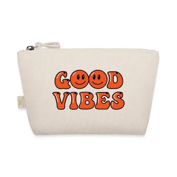Gute Vibes Bubbly Orange Schrift - Organic Pouch - nature - Front