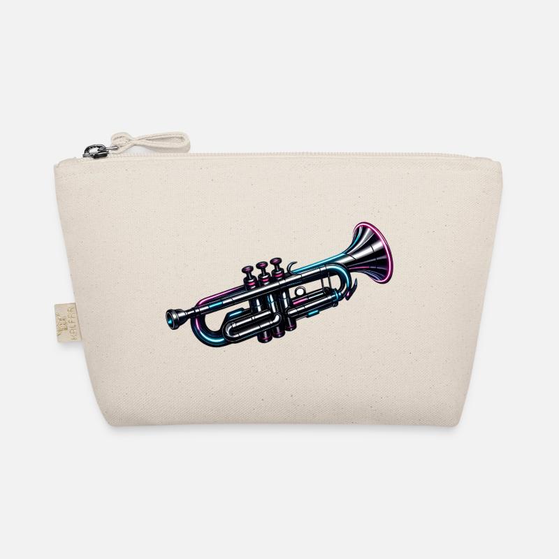 Conception moderne du musicien de trompette au néon Trousse biologique