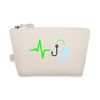Pulse Line Fishing Fish Icon - Organic Pouch - nature - Front