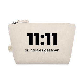 11:11 Du hast es gesehen – Mystisches Statement Sh - Bio-Täschchen - Natur - Vorne