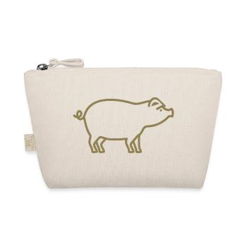Silhouette de cochon mignonne fermier minimaliste - Trousse biologique - nature - Devant